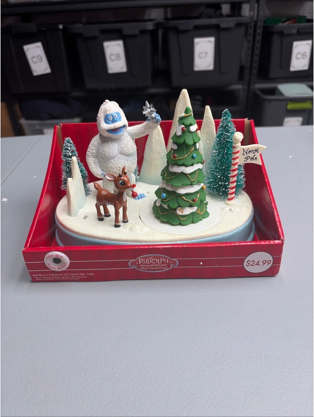 Rudolph Red-Nosed Reindeer Bumble & Rudolph Decorating Tree Musical/Lighted